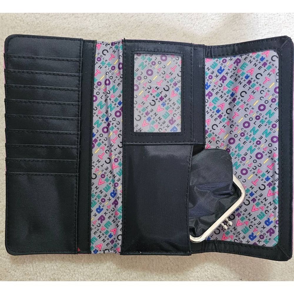 #101 Kenneth Cole Reaction envelope wallet, pink - Picture 3 of 9